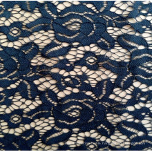 Black Floral African Crochet Fabric Lace